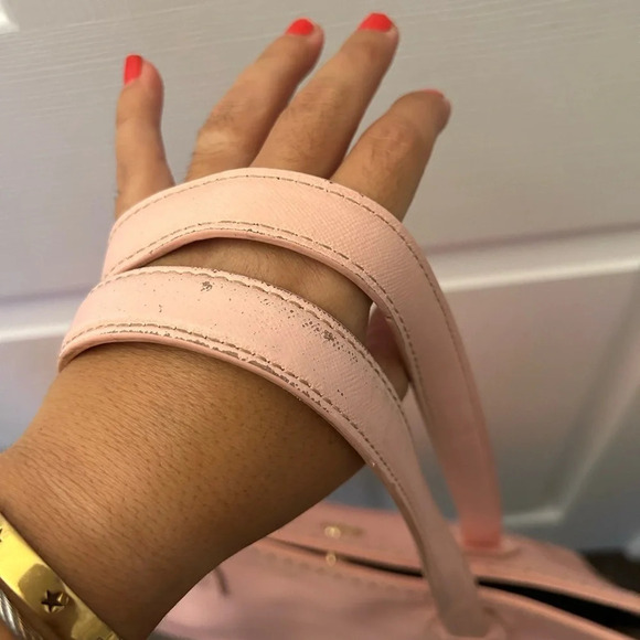 ! TORY BURCH Robinson Spectator EW SAFFIANO PINK  Leather Tote - Picture 7 of 8